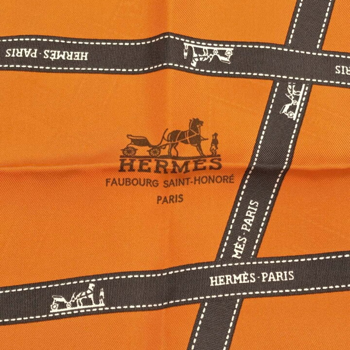 楽天市場】質屋 HERMES エルメス カレ90 ボルデュック リボン柄 BOLDUC 
