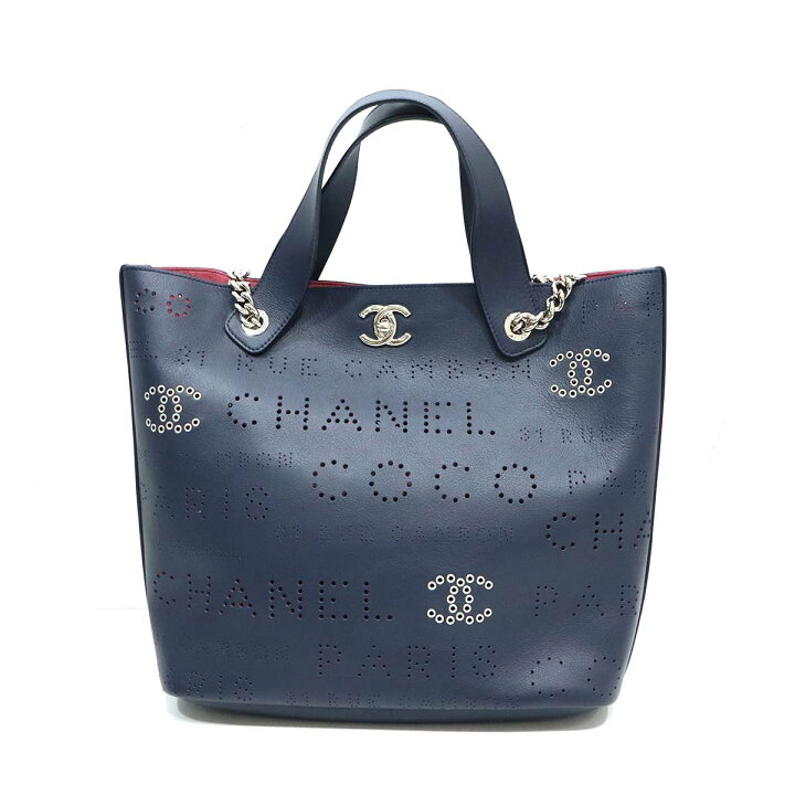 楽天市場】質屋 CHANEL シャネル パンチング ココマーク レザー 