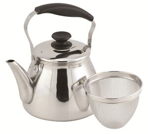 パール金属 モルティ18-8ステンレス製広口ケットル3.0L(茶こしアミ付)