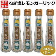 5本セット ねぎ塩レモンガーリック90g 塩 味付塩 ソルト 万能調味料 にんにく塩 ねぎ塩 レモン塩 付け塩 …