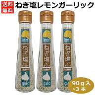 3本セット ねぎ塩レモンガーリック90g 塩 味付塩 ソルト 万能調味料 にんにく塩 ねぎ塩 レモン塩 付け塩 …