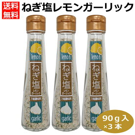 3本セット ねぎ塩レモンガーリック90g 塩 味付塩 ソルト 万能調味料 にんにく塩 ねぎ塩 レモン塩 付け塩 301461