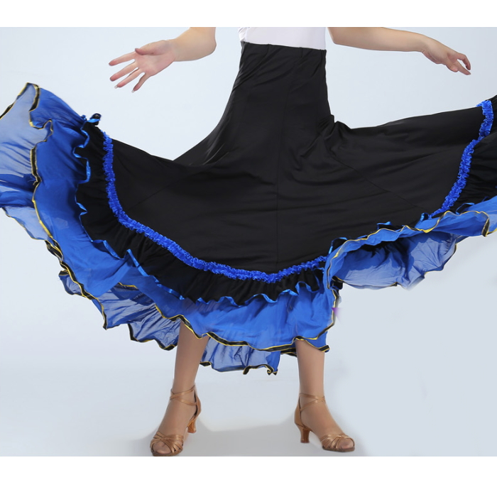 ダンス衣装 社交ダンス ラテンダンス モダンダンス ジャズダンス ダンススカート フレアスカート 無地 シンプル レディース ステージ衣装 舞台衣装