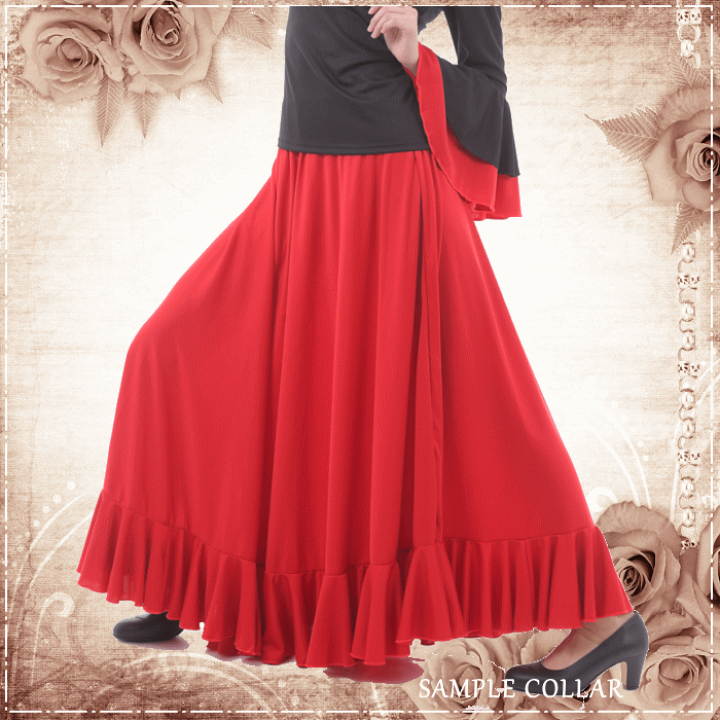 楽天市場】完売中0 フラメンコ スカート sfr20-r(800fe) : ダンス衣装