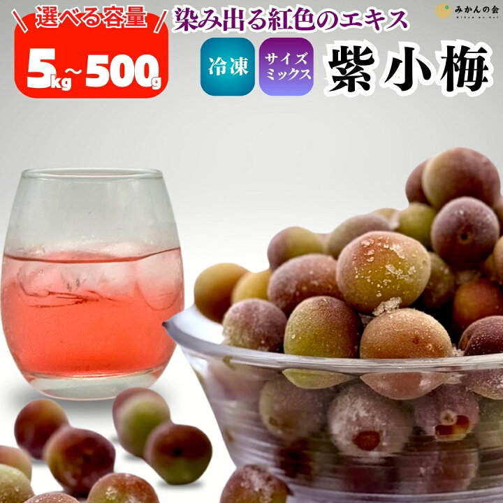 楽天市場】【マラソンポイント5倍】 冷凍 紫小梅 5kg 3kg 1kg 500g 秀 