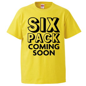 おもしろtシャツ みかん箱 SIX PACK COMING SOON 【ギフト プレゼント 面白いtシャツ メンズ 半袖 文字Tシャツ 漢字 雑貨 名言 パロディ おもしろ 全20色 サイズ S M L XL XXL】