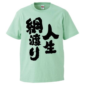 おもしろtシャツ みかん箱 人生綱渡り 【ギフト プレゼント 面白いtシャツ メンズ 半袖 文字Tシャツ 漢字 雑貨 名言 パロディ おもしろ 全20色 サイズ S M L XL XXL】