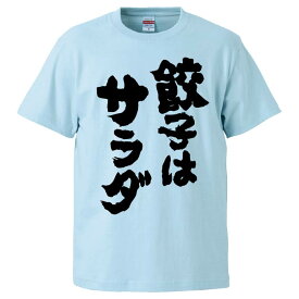 おもしろtシャツ みかん箱 餃子はサラダ 【ギフト プレゼント 面白いtシャツ メンズ 半袖 文字Tシャツ 漢字 雑貨 名言 パロディ おもしろ 全20色 サイズ S M L XL XXL】