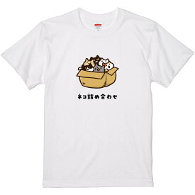 おもしろTシャツ みかん箱 ネコ詰め合わせ 【ギフト プレゼント 面白いtシャツ メンズ 半袖 文字Tシャツ 漢字 雑貨 名言 パロディ おもしろ 全20色 サイズ S M L XL XXL】