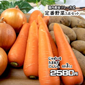 野菜 詰め合わせ 3点セット にんじん じゃがいも たまねぎ 野菜セット 定番野菜 約3kg カレー 肉じゃが