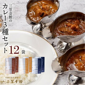 三笠会館カレー レトルト12食セット 詰め合わせ 送料無料 カレー スパイス お肉ごろごろ 3種 高級 ランキング1位 グルメ カレーレトルト レトルト食品 肉 チキンカレー ポークカレー ビーフカレー 惣菜 辛口