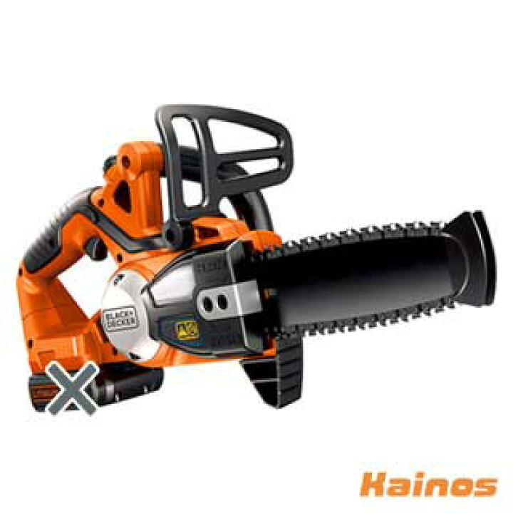楽天市場】ブラックアンドデッカー 18V チェーンソー 20cm 本体のみ  