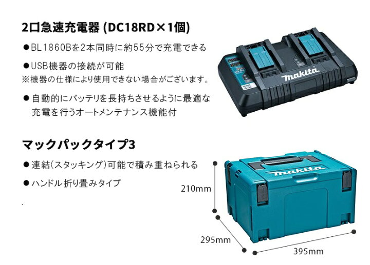 楽天市場】マキタ パワーソースキット マックパックタイプ3・バッテリ 