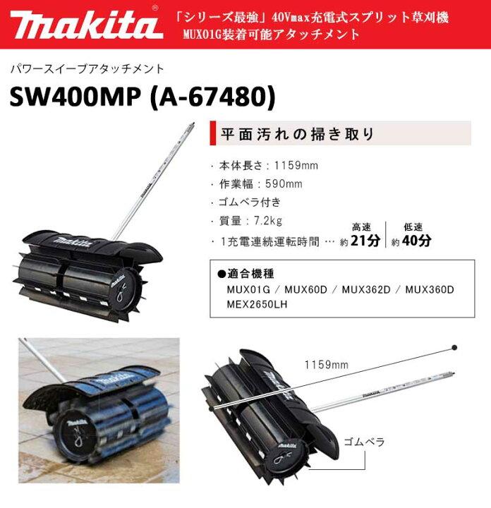 楽天市場】マキタ(makita) 充電式スプリット草刈機用 パワースイーブ 