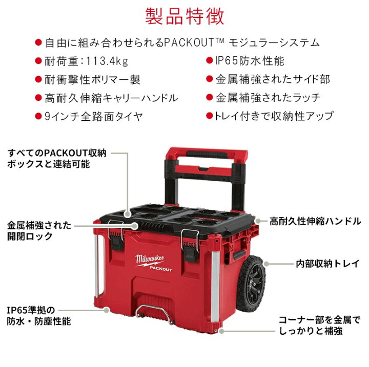 楽天市場】【廃番】ミルウォーキー(Milwaukee) PACKOUT キャリー式 