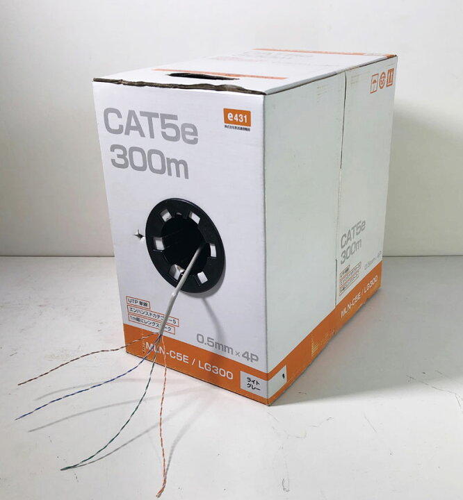 楽天市場】【新品】LANケーブルUTP Cat5e 300m巻 色：ホワイト※掲載 