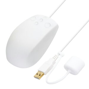 �y6�J���ۏ؁z �}�E�X �L�� �p�\�R���}�E�X �L���}�E�X �h�� �ϖ� IP68 ���w�� windows mac USB �p�\�R�� �����O�P�[�u�� 180cm �u���b�N �z���C�g ��������