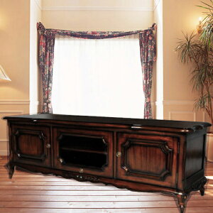 テレビ台 150幅 マホガニ材 輸入家具ローボード アンティーク調 ローボード GOK QOG-60 m049-mah-tvb150 K5 drjf