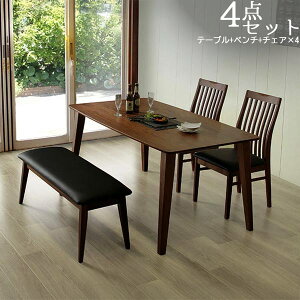 �_�C�j���O�e�[�u�� �Z�b�g 4�_�Z�b�g �y�N�[�|����15%OFF�z ��135cm ��150cm �E�H�[���i�b�g�� �`�F�A �x���` ���N�Ƌ� �t�B�K���V���[�Y WeDOStyle (�E�B�h�D�E�X�^�C��) �H��e�[�u�� �i�`������ 