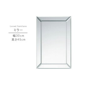 ミラー のみ 幅30cm 高さ45cm 長方形 インテリア 洗面鏡 メイク鏡 鏡 カガミ かがみ ミラー みらー シンプル モダン 人気 送料無料 QOG-260 P10