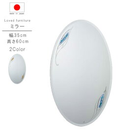 ミラー のみ 幅35cm 高さ60cm ブルー イエロー フュージングガラス 日本製 国産 インテリア 洗面鏡 メイク鏡 鏡 カガミ かがみ ミラー みらー シンプル モダン 人気 GYHC 送料無料 QOG-260 P10