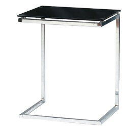 サイドテーブル 幅45cm ガラステーブル スチール スタイリッシュ モダン m006-【QSM-180】