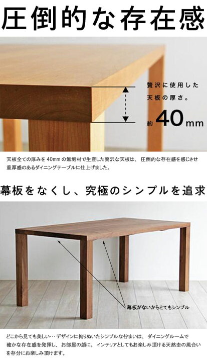 楽天市場】ダイニングテーブル 単品 幅140cm 奥行き90cm 高さ 70cm 天 