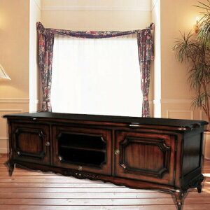 テレビ台 150幅 マホガニ材 輸入家具ローボード アンティーク調 ローボード GOK QOG-60 m049-mah-tvb150 K5 drjf