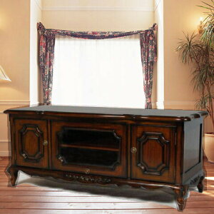 アンティーク調 テレビ台 120幅 マホガニ材 送料無料 輸入家具ローボード QSM-240 GOK m049-mah-tvb120 K5 drjf