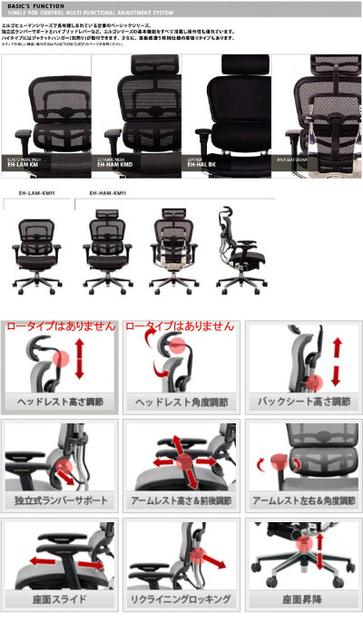 高機能ヘッド付きオフィスチェア本革張り特別仕様ErgohumanBasicエルゴヒューマンベーシック牛革本革仕様ハイタイプEH-HAL