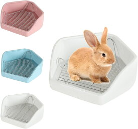 小動物用 陶器トワレ 飼育ケージ内装 チンチラ用陶器トワレ かわいい 三角 うさぎトイレ 消臭 うさぎ用 噛み防止 金網スノコ付き うさぎのトイレ チンチラ用ト小動物用 トイレトレーニングに最適