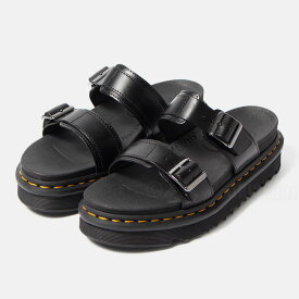 Dr.Martens ドクターマーチン シューズ レザーサンダル ベルトサンダル MYLES BRANDO LEATHER BUCKLE SLIDE SANDALS マイルスブランドレザーバックルスライドサンダル メンズ レディース レザー 23523001