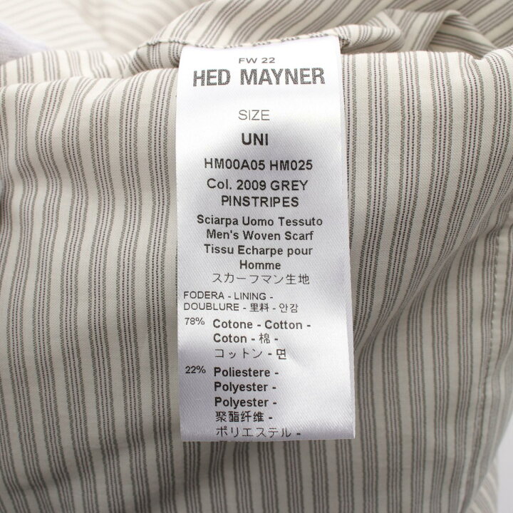 楽天市場】ヘドメイナー HED MAYNER WOVEN SCARF マフラー 衣料品  