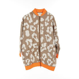 エルメス HERMES JUNGLE LOVE ツイルレーヌ 衣料品 アウター シルク ポリエステル シルク レディース ベージュ系 / オレンジ系 2H2816DR 【中古】