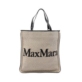 マックスマーラ MAX MARA Easybag トートバッグ バッグ レザー ラフィア レディース ベージュ系 / ブラック系 【中古】