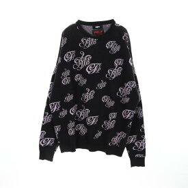 カタリスト CVTVLIST CVTVLIST × MYne ニット 衣料品 トップス レーヨン コットン メンズ ブラック系 / パープル系 【中古】