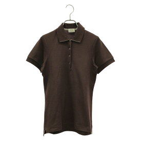 ≪5％OFFクーポン対象＆まとめ買い10%OFF≫エルメス HERMES ポロシャツ ポロシャツ 衣料品 トップス コットン レディース ブラウン系 【中古】
