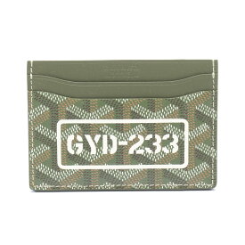 【ポイント5倍／〜4/10(金)23:59】ゴヤール GOYARD サンシュルピス カードケース アクセサリー PVCコーティングキャンバス メンズ カーキ系 / マルチカラー 【中古】