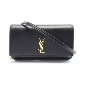サンローラン SAINT LAURENT モノグラム フォンショルダー ショルダーバッグ バッグ レザー レディース ブラック系 6350950U40J1000 【新品】