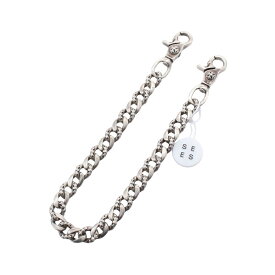 《全品5%クーポン×P5倍》クロムハーツ CHROME HEARTS ファンシー ロング 2クリップ ファンシー ウォレットチェーン キーホルダー アクセサリー SV925 メンズ シルバー系 【中古】