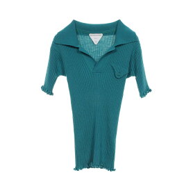 【まとめ買い|20%OFF対象】ボッテガヴェネタ BOTTEGA VENETA リブニット ポロシャツ 衣料品 トップス ウール レディース グリーン系 656279 V0QZ0 【中古】