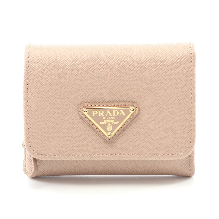 楽天市場】プラダ PRADA サフィアーノトライアングル 三つ折り財布  