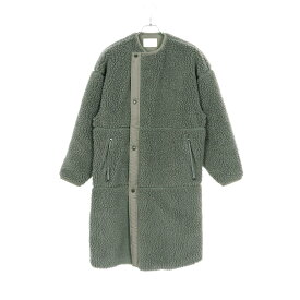 ≪最大6万円OFFクーポン≫ハイク HYKE FAUX SHEARLING COAT ボアコート 衣料品 アウター ポリエステル レディース グリーン系 【中古】