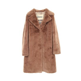 ≪最大6万円OFFクーポン≫ヘルノ Herno SOFT FAUX FUR COAT 衣料品 アウター ポリエステル レディース ブラウン系 GC000411D 【中古】