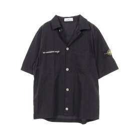 ストーンアイランド STONE ISLAND ジップポケット 衣料品 トップス コットン メンズ ブラック系 【中古】