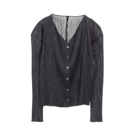 プリーツプリーズ PLEATS PLEASE カーディガン 衣料品 トップス ポリエステル レディース グレー系 【中古】