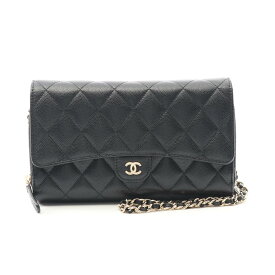 シャネル CHANEL マトラッセ ショルダーバッグ バッグ カーフ（牛革） レディース ブラック系 AP3744 【中古】
