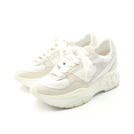 ＼15％OFFクーポン対象／ジミーチュウ JIMMY CHOO LONDON ロンドン スニーカー 靴 スウェード ファブリック レディース ホワイト系 / グレー系 【中古】