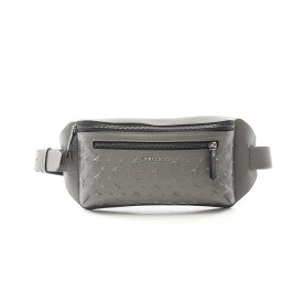 ≪3千円OFFクーポン＆まとめ買い対象≫ジミーチュウ JIMMY CHOO スターエンボス ウエストバッグ ボディバッグ バッグ レザー メンズ グレー系 【中古】