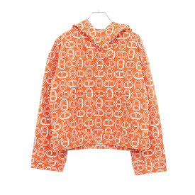 【ポイント5倍／〜4/10(金)23:59】エルメス HERMES シェーヌダンクル パーカー 衣料品 トップス コットン レディース オレンジ系 【中古】